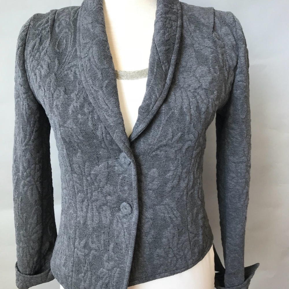 Isabel de Pedro Textured Gray Blazer